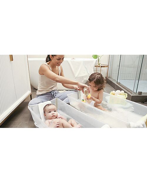 Stokke Vaschetta Pieghevole con Supporto - per Neonati e Bambini - Flexi Bath - Sandy Beige Vaschette e Accessori
