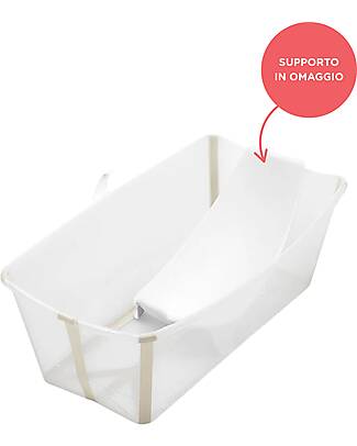 Stokke Vaschetta Pieghevole Flexi Bath con Supporto in Omaggio - Sandy - per Neonati e Bambini Vaschette e Accessori
