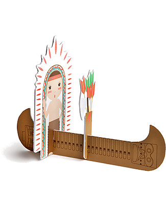 StudioRoof Cartolina 3D a tema Viaggio - Indiano Canoa - Ragazzo con Aereo - Vacanze Kit Fai Da Te