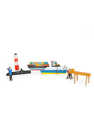 StudioRoof Porto in Cartone 3D da Costruire - Teknika Harbor Kit Fai Da Te
