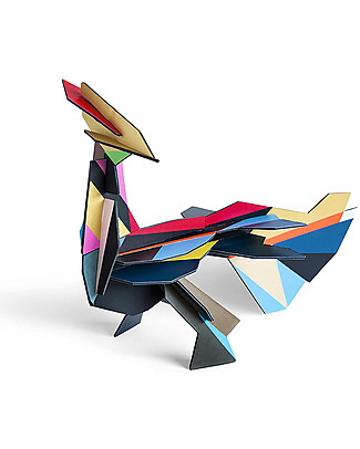 StudioRoof Uccello Multicolore in Cartone 3D da Costruire Kit Fai Da Te