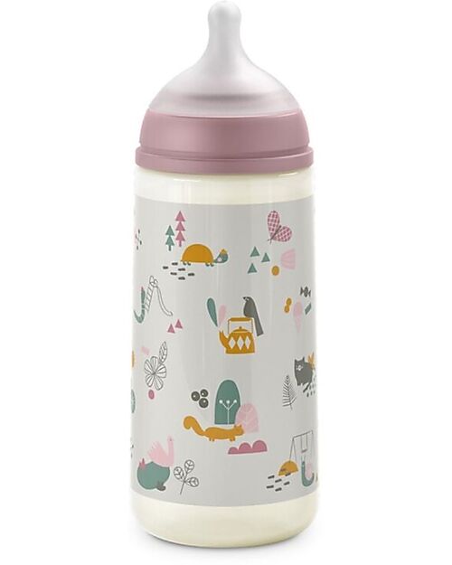 Suavinex Biberon 360ml - Tettarella Simmetrica in Silicone SX Pro -Rosa - dai 6 Mesi Biberon_