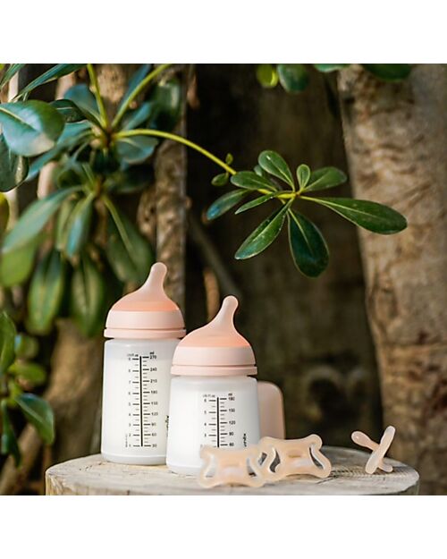 Suavinex Biberon Anti-Colica Zero.ZeroTM - 180 ml - Dalla Nascita per Allattamento Misto Biberon_
