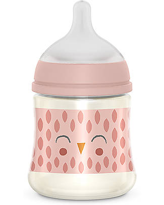 Suavinex Biberon Bonhomia in Poliammide - 150 ml - Piuma Rosa - 0+ - con tettarella Simmetrica SX Pro Biberon_