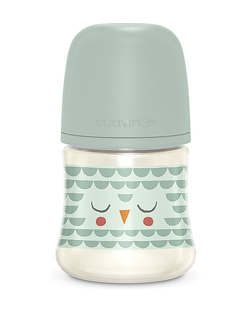 Suavinex Biberon Bonhomia in Poliammide - 150 ml - Piuma Verde - 0+ - con tettarella Simmetrica SX Pro Biberon_