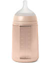 Suavinex Biberon Color Essence in Silicone - 240 ml - Nude - con Tettarella Simmetrica SX Pro - dai 3 Mesi Biberon_