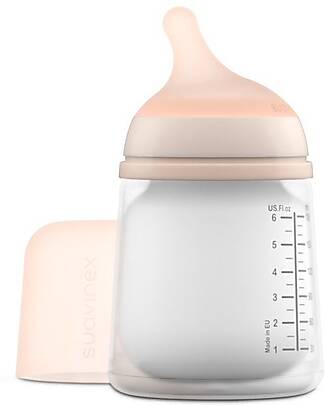 Suavinex Biberon da Allattamento Anti-Colica - Zero-Zero - 180 ml - dalla Nascita Biberon_