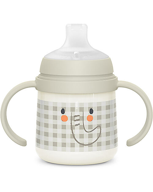 Suavinex Biberon Night&Day - con Manici 150ml - Tecnologia Antigoccia - Elefante - dai 4 Mesi Biberon_