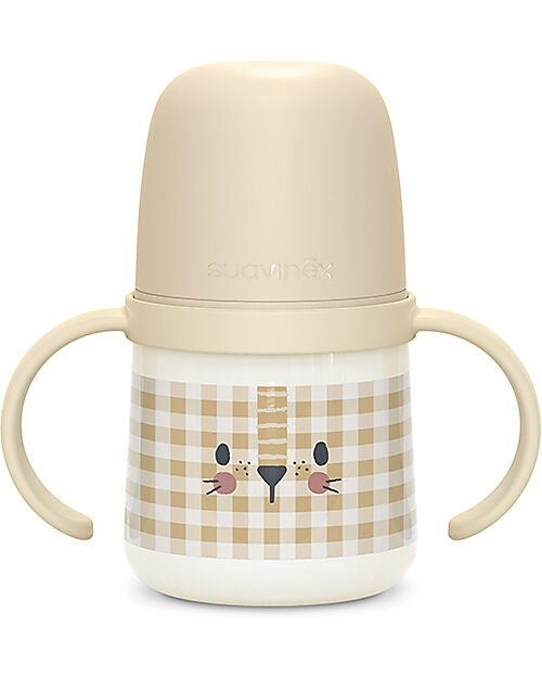 Suavinex Biberon Night&Day - con Manici 150ml - Tecnologia Antigoccia - Leone - dai 4 Mesi Biberon_