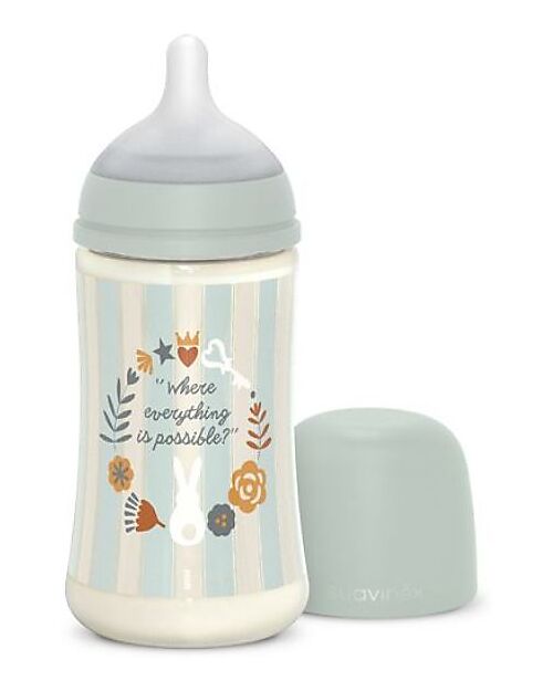 Suavinex Biberon Wonderland – Azzurro – 270ml – Flusso Medio Biberon_