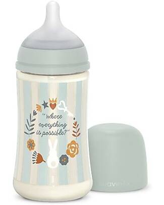 Suavinex Biberon Wonderland – Azzurro – 270ml – Flusso Medio Biberon_
