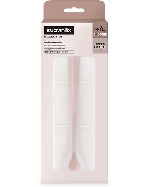 Suavinex Cucchiaio in Silicone Colour Essence - Nude - dai 4 mesi Posate