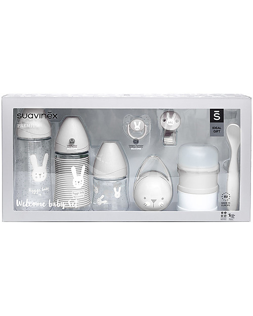 Suavinex Regalo di Nascita - Hygge Set di Benvenuto - 3 Biberon + Set Ciuccio Biberon_