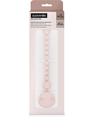 Suavinex Reggiciuccio in Silicone Color Essence - Nude Catenelle Portaciuccio