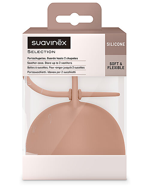 Suavinex Scatolina Porta Ciuccio Color Essence in Silicone - Orange Sunset Ciucci