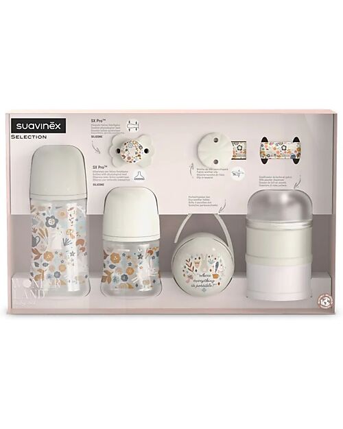 Suavinex Set Benvenuto Wonderland – Neutro - Include Succhietto SX Pro - Biberon 150ml – Biberon 270ml – Portasucchietti Duo Biberon_