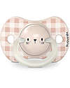 Suavinex Set di 2 Ciucci Night&Day - Tettarella Simmetrica SX Pro in Silicone - Coniglio - 0-6 Mesi Ciucci