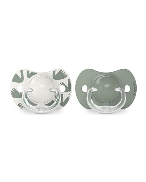 Suavinex Set di 2 Ciucci - Tettarella Simmetrica SX Pro in Silicone - Verde - 6-18 Mesi Ciucci