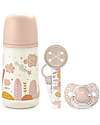 Suavinex Set Nascita Dreams - Biberon Ciuccio e Clip Portaciuccio - Rosa - Perfetta Idea Regalo! Ciucci