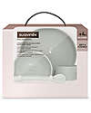 Suavinex Set Pappa Color Essence in Silicone - Piatto/Scodella/Tazza e Cucchiaio - Verde Set Pappa