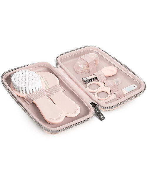 Suavinex Set Toilette Neonato - Rosa - 6 Accessori in Beauty Case Kit Toilette Neonato