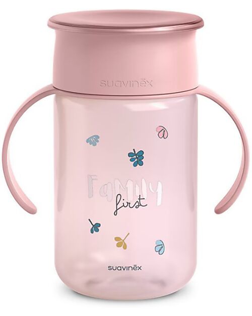 Suavinex Tazza 360° My Family - Rosa - 340 ml Tazze