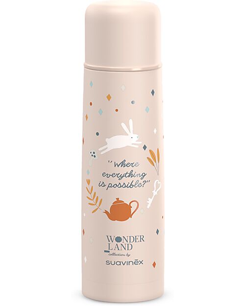 Suavinex Thermos per Liquidi Wonderland in Acciaio Inox - Rosa - 500 ml Borracce Termiche