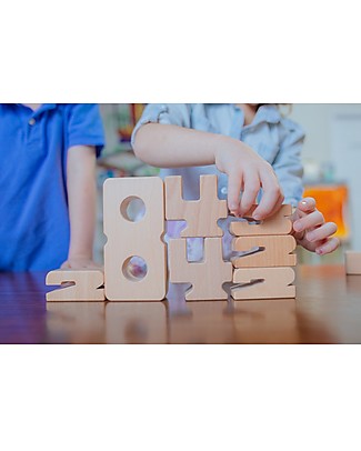 SumBlox Mattoncini in Legno Numeri per l'Apprendimento Visivo della Matematica - Starter Set da 27 mattoncini + cards Giochi STEM