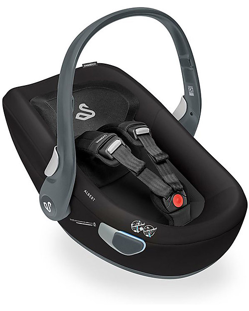 Swandoo Seggiolino Auto Ovetto Gruppo 0+ Albert I-Size - Nero - da 0 a 18 Mesi Seggiolini Auto Gruppo 0+/1