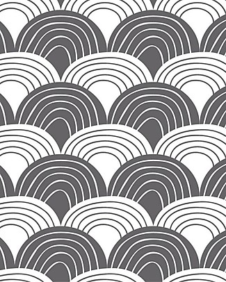 Swedish Linens Federa per Cuscini Arcobaleni - Grafite - 25x20 cm - Cotone Organico GOTS Cuscini