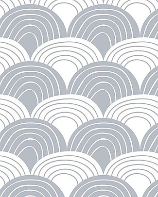 Swedish Linens Federa per Cuscini Arcobaleni - Grigio - 25x20 cm - Cotone Organico GOTS Cuscini