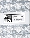Swedish Linens Federa per Cuscini Arcobaleni - Grigio - 25x20 cm - Cotone Organico GOTS Lenzuola e Federe