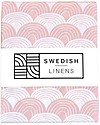 Swedish Linens Federa per Cuscini Arcobaleni - Rosa Nude - 25x20 cm - Cotone Organico GOTS Lenzuola e Federe