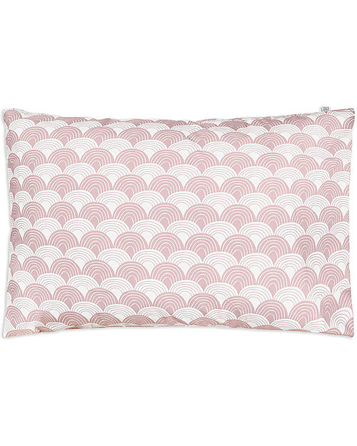 Swedish Linens Federa per Cuscini Arcobaleni - Rosa Nude - 25x20 cm - Cotone Organico GOTS Lenzuola e Federe