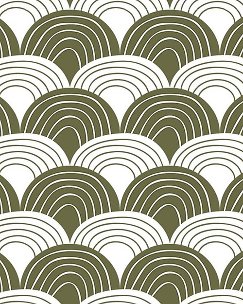 Swedish Linens Federa per Cuscini Arcobaleni - Verde Oliva - 25x20 cm - Cotone Organico GOTS Lenzuola e Federe