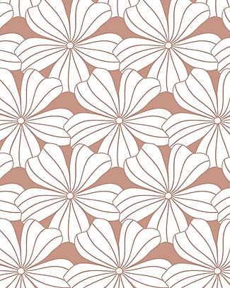 Swedish Linens Federa per Cuscini Fiori - Terracotta - 50x75 cm - Cotone Organico GOTS Lenzuola e Federe