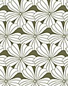 Swedish Linens Federa per Cuscini Fiori - Verde Oliva - 25x20 cm - Cotone Organico GOTS Lenzuola e Federe
