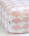 Swedish Linens Lenzuolo di sotto con angoli per culla - Arcobaleni rosa carne - 120 x 60 cm Biancheria Culla