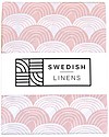 Swedish Linens Lenzuolo di sotto con angoli per culla - Arcobaleni rosa carne - 120 x 60 cm Biancheria Culla