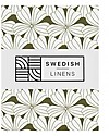 Swedish Linens Lenzuolo di sotto con angoli per culla - Fiori verde oliva 80x40cm Biancheria Culla