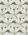 Swedish Linens Lenzuolo di sotto con angoli per culla - Fiori verde oliva 80x40cm Biancheria Culla