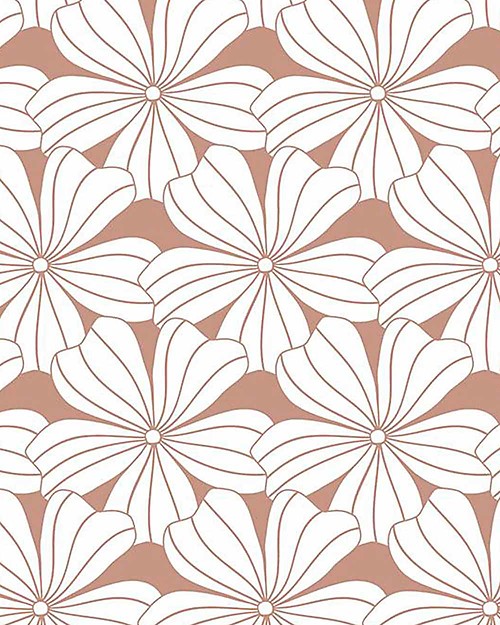 Swedish Linens Lenzuolo di sotto con angoli per lettino - Fiori terracotta 140x70cm Lenzuola e Federe