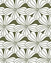 Swedish Linens Lenzuolo di sotto con angoli per lettino - Fiori verde oliva 140x70cm Lenzuola e Federe