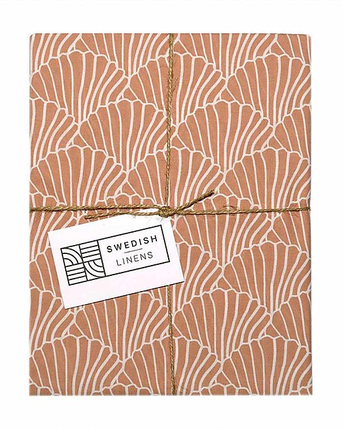 Swedish Linens Lenzuolo di sotto con angoli per lettino - Terracotta borgogna 140x70cm Lenzuola e Federe
