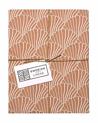 Swedish Linens Lenzuolo di sotto con angoli per lettino - Terracotta borgogna 140x70cm Lenzuola e Federe
