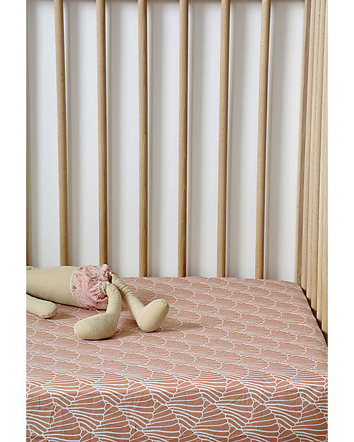 Swedish Linens Lenzuolo di sotto con angoli per lettino - Terracotta borgogna 140x70cm Lenzuola e Federe