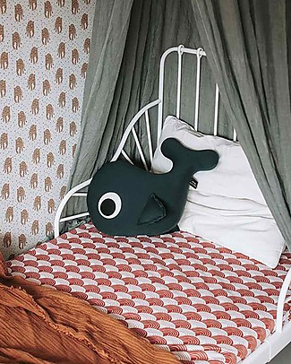 Swedish Linens Lenzuolo di sotto con angoli per letto oversize - Arcobaleni Borgogna 140x200cm Lenzuola