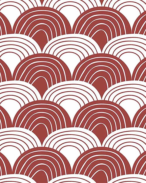 Swedish Linens Lenzuolo di sotto con angoli per letto oversize - Arcobaleni Borgogna 200x140cm Lenzuola e Federe