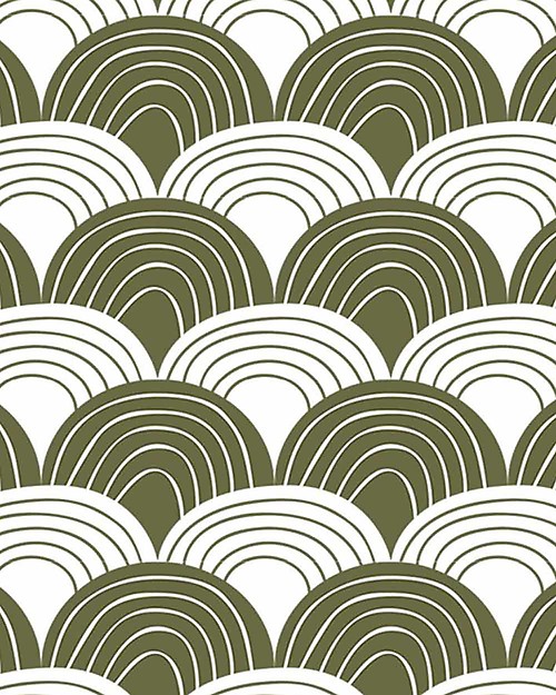 Swedish Linens Lenzuolo di sotto con angoli per letto oversize - Arcobaleni verde oliva 200x140cm Lenzuola e Federe