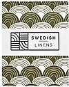 Swedish Linens Lenzuolo di sotto con angoli per letto oversize - Arcobaleni verde oliva 200x140cm Lenzuola e Federe